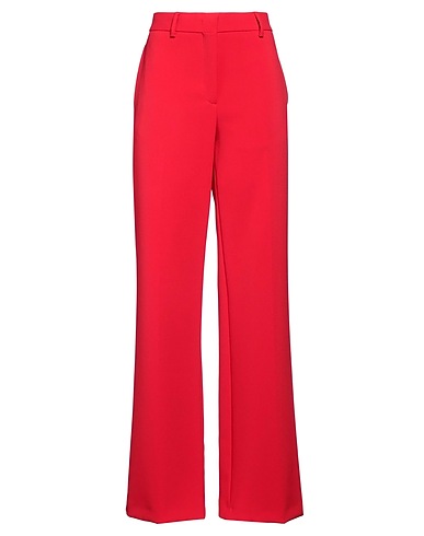 MSGM Casual trouser Red 93% Polyester, 7% Elastane