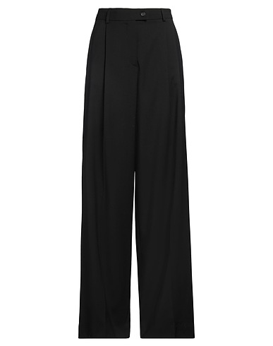 SPORTMAX Pantalon Noir 100% Laine vierge