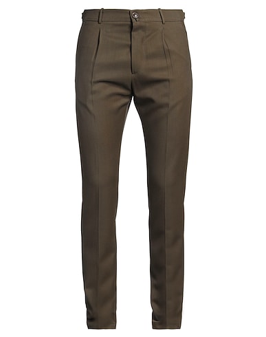 JACOB COHЁN Casual trouser Military green 100% Virgin Wool