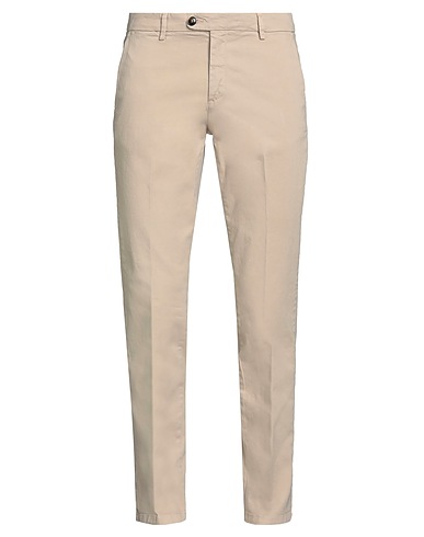 HERMAN & SONS Casual pants Beige 98% Cotton, 2% Elastane