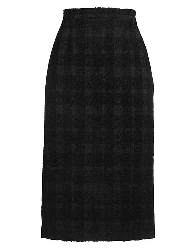 ROCHAS Midi skirt Black 44% Acrylic, 23% Polyester, 19% Wool, 9% Viscose, 5% Polyamide
