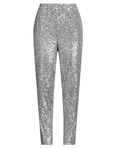 ST. JOHN Casual trouser Silver 95% Polyester, 5% Elastane