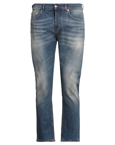 GRIFONI Denim trousers Blue 98% Cotton, 2% Elastane
