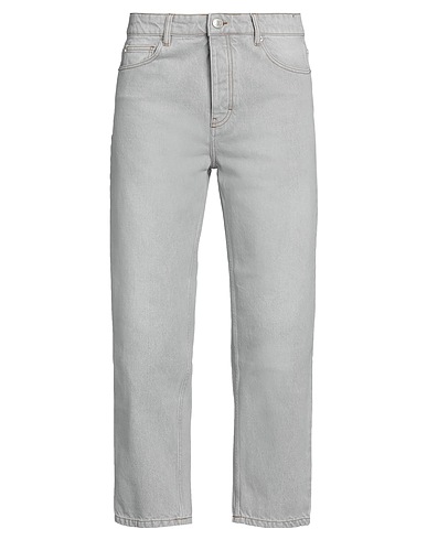 AMI ALEXANDRE MATTIUSSI Denim trousers Light grey 100% Cotton