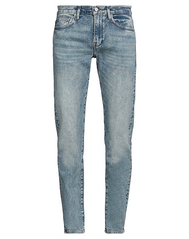 FRAME Denim trousers Blue 97% Organic cotton, 3% Elastane
