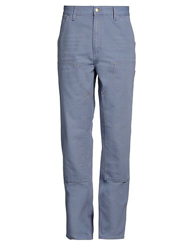 CARHARTT Casual trouser Light blue 100% Organic cotton