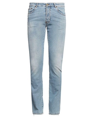 PT Torino Denim trousers Blue 99% Cotton, 1% Elastane