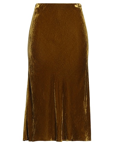 VICOLO Midi skirt Military green 80% Viscose, 20% Silk