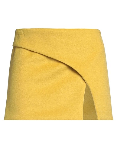 ALESSANDRO VIGILANTE Mini skirt Lime green 77% Polyester, 23% Wool