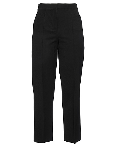 'S MAX MARA Casual trouser Black 52% Cotton, 41% Polyamide, 7% Elastane