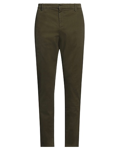 DONDUP Casual trouser Military green 98% Cotton, 2% Elastane