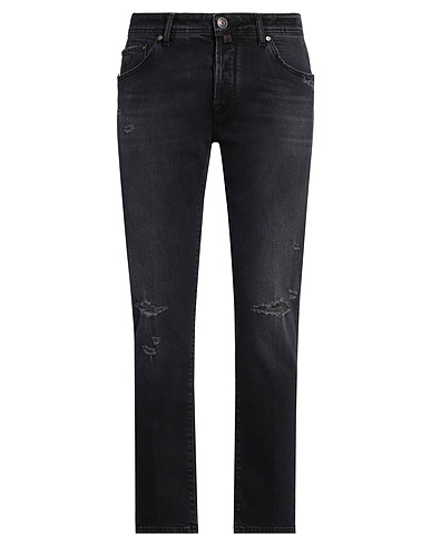 JACOB COHЁN Denim trousers Black 98% Cotton, 2% Elastane, Polyester