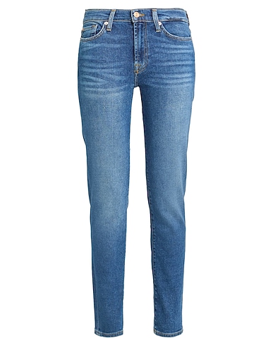 7 FOR ALL MANKIND Denim trousers Blue 81% Cotton, 13% Modal, 5% Elastomultiester, 1% Elastane