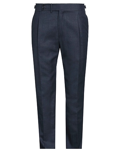ISAIA Casual trouser Navy blue 38% Wool, 34% Silk, 28% Linen