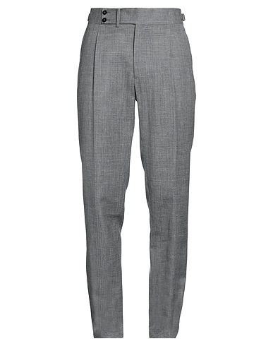 ISAIA Casual trouser Grey 38% Wool, 34% Silk, 28% Linen