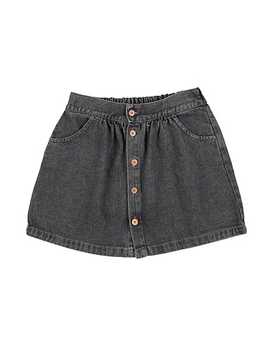 TOCOTO VINTAGE Denim skirt Black 78% Cotton, 22% Recycled cotton