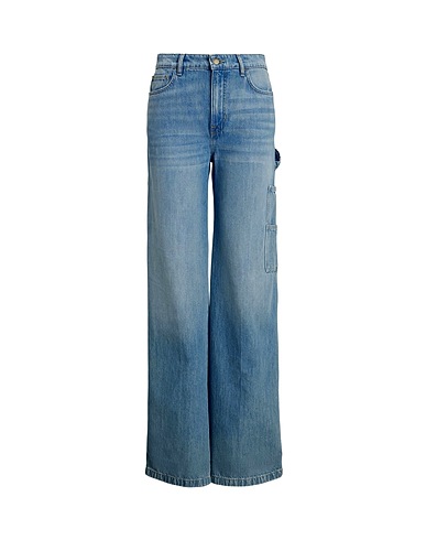 LAUREN RALPH LAUREN Denim trousers HIGH-RISE WIDE-LEG CARPENTER JEAN
 Blue 70% Cotton, 30% Lyocell