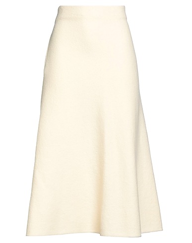 JIL SANDER Midi skirt Cream 100% Wool