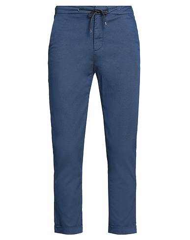 TELERIA ZED Casual trouser Navy blue 68% Cotton, 14% Polyester, 14% Polyamide, 4% Elastane