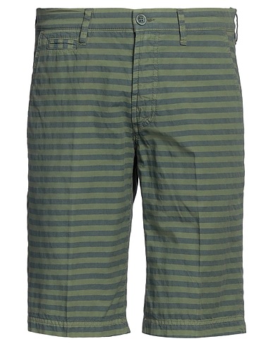 MANUEL RITZ Shorts & Bermuda Green 80% Cotton, 18% Polyester, 2% Elastane