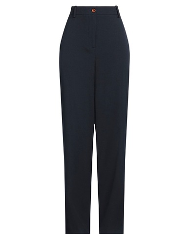 ALYSI Casual trouser CRÈME Navy blue 100% Virgin Wool