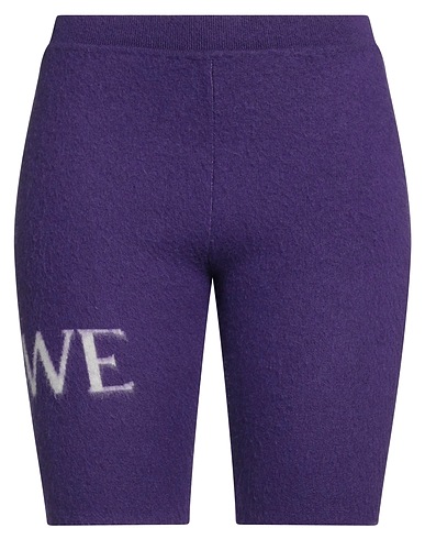 LOEWE Shorts & Bermuda Purple 95% Wool, 5% Polyamide