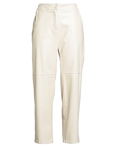 OTTOD'AME Pantalone Panna 100% Poliuretano, Poliestere
