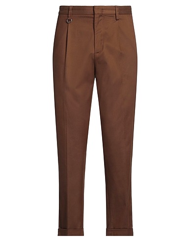PAOLO PECORA Casual pants Brown 64% Lyocell, 34% Cotton, 2% Elastane