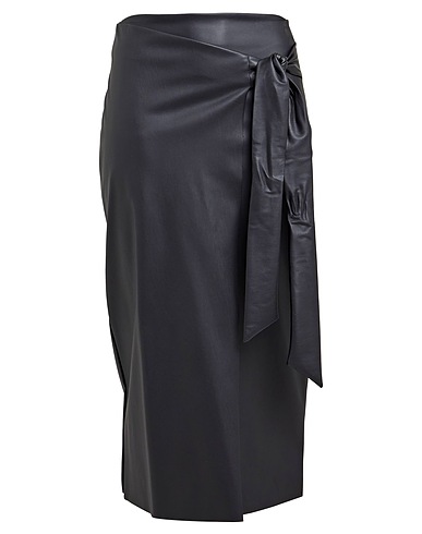 TOY G. Midi-Rock Schwarz 100% Polyester, Polyurethan