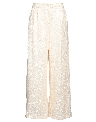 VICOLO Casual trouser Ivory 97% Polyester, 3% Elastane