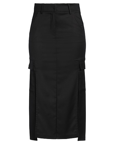 DIXIE Midi skirt Black 62% Polyester, 35% Viscose, 3% Elastane