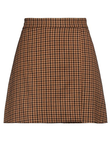 OTTOD'AME Mini skirt Camel 79% Polyethylene, 18% Viscose, 3% Elastane