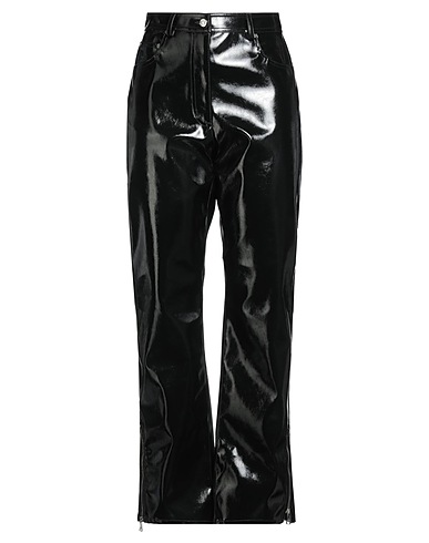 MSGM Casual pants Black 100% Polyester, Polyurethane