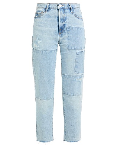 FRAME Denim trousers Blue 77% Cotton, 22% Tencel™, 1% Elastane
