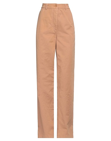 BURBERRY Jambe droite Camel 100% Coton