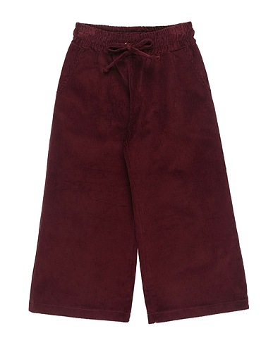 PICCOLA LUDO Casual trouser Burgundy 97% Cotton, 3% Elastane