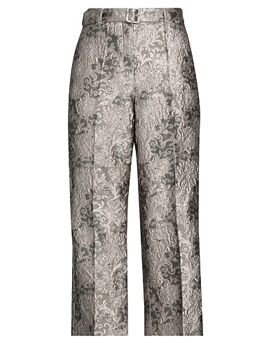 'S MAX MARA Casual trouser Lead 80% Polyester, 8% Metallic fiber, 7% Silk, 5% Polyamide
