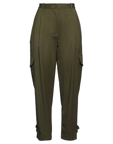 NINE IN THE MORNING Pantalone Verde 96% Lana, 4% Elastan