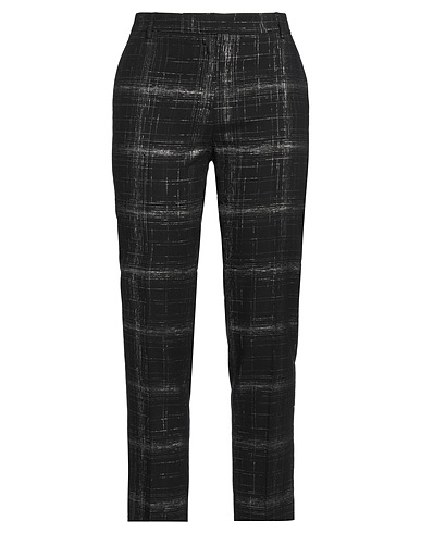 GRIFONI Casual pants Black 76% Viscose, 23% Wool, 1% Polyester