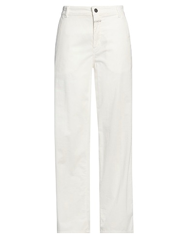 CLOSED Casual trouser White 98% Cotton, 2% Elastane