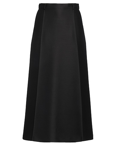 KITON 미디 스커트 블랙 86% 울, 14% 실크