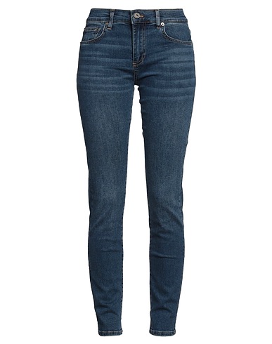 OTTOD'AME Denim trousers Blue 93% Cotton, 5% Polyester, 2% Elastane
