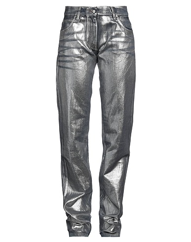MSGM Denim pants Silver 100% Cotton