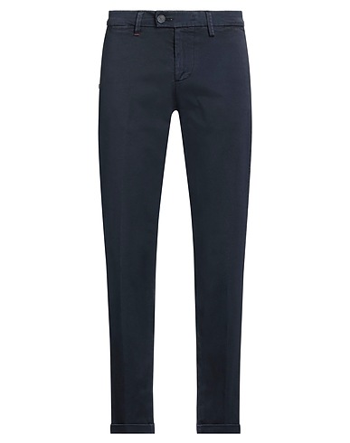 RE_HASH Casual trouser Navy blue 97% Cotton, 3% Elastane