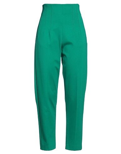 MEIMEIJ Casual pants Emerald green 65% Viscose, 30% Polyamide, 5% Elastane, Acetate