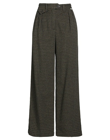 ROŸ ROGER'S Casual trouser Military green 50% Acrylic, 25% Polyester, 20% Wool, 5% Other Fibres