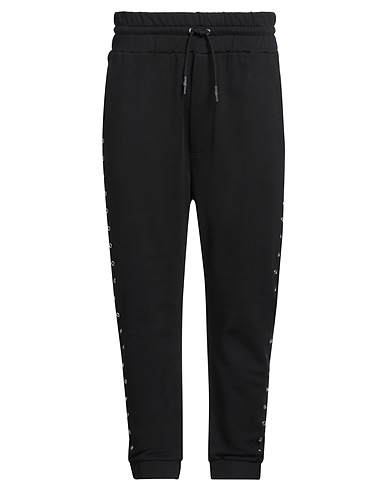 LES HOMMES Casual trouser Black 100% Cotton