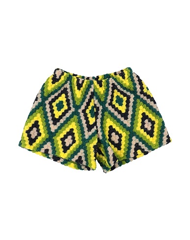 PICCOLA LUDO Shorts & Bermuda Green 46% Polyester, 35% Virgin Wool, 19% Acrylic
