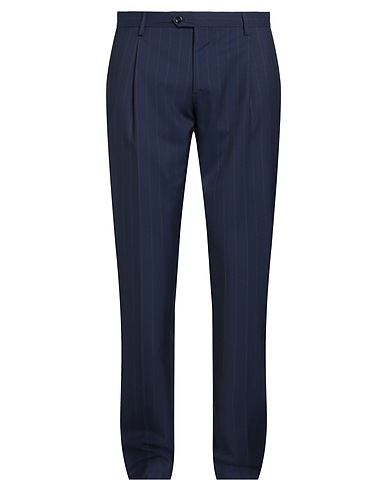 LARDINI Casual trouser Navy blue 100% Wool