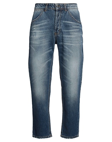 OVER/D Denim trousers Blue 100% Cotton